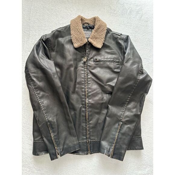 Vintage Aeropostale men’s faux leather aviator jacket - Picture 1 of 6